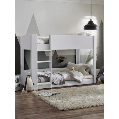 Solomon 90cm Single White Bunk Bed