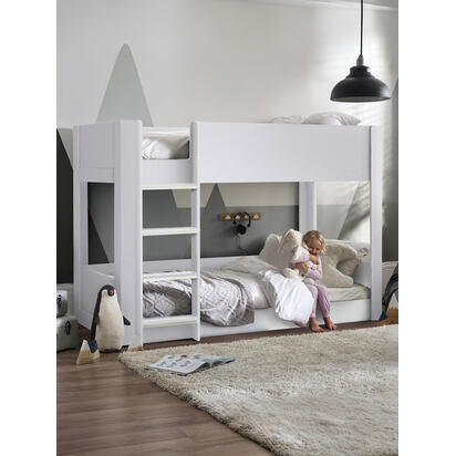 Solomon 90cm Single White Bunk Bed
