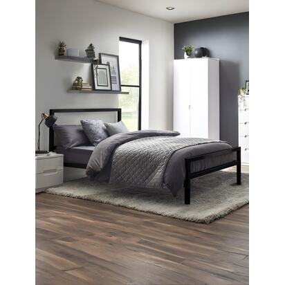 Soto 90cm Single Black Metal Bed