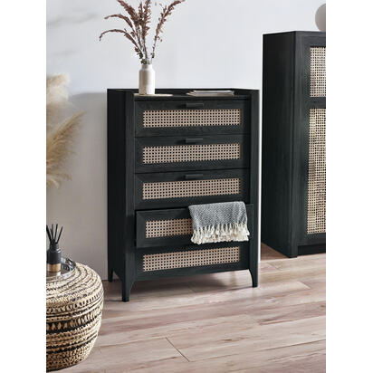 Sydney 5 Drawer Chest - Black Ash