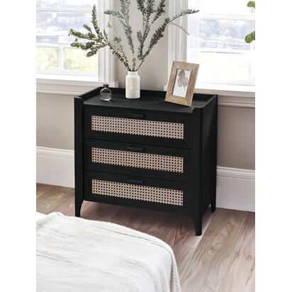 Sydney 3 Drawer Chest - Black Ash