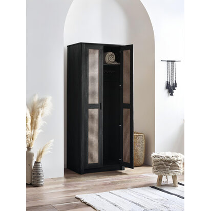 Sydney 2 Door Wardrobe - Black Ash