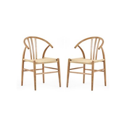 Set of 2 Symi Natural Oak Dining Chairs