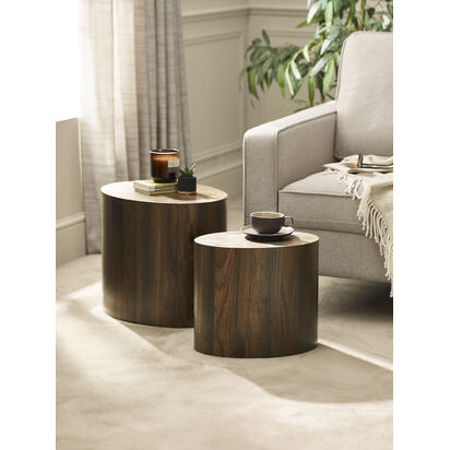 Toba Walnut Effect Nest of 2 Tables