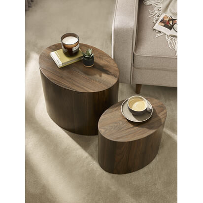 Toba Walnut Effect Nest of 2 Tables