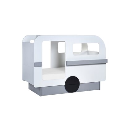 Tourer 90cm Single White and Grey Caravan Bed
