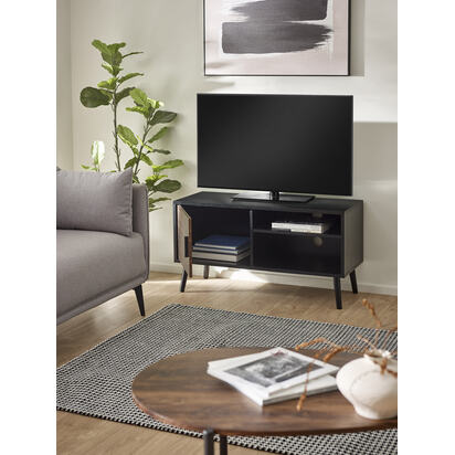 Trent Walnut and Black Small TV Stand Up to 43"