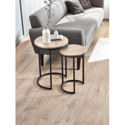 Tribeca Round Nesting Side Tables Sonoma Oak