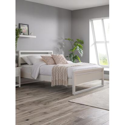 Venice 135cm White Double Bed
