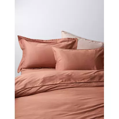 John Lewis Washed Organic Cotton Duvet Cover Set Desert Sand | 220 x 225cm