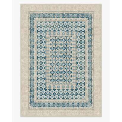 Cyrus Neutral and Blue Rug - 305 x 425 cm - All-In-One Rug