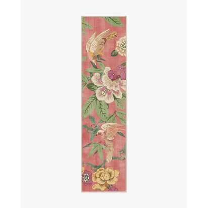 Bamboo & Bird Blossom Pink Rug by Sanderson - 305 x 425 cm - All-In-One Rug