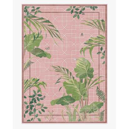 Palm House Rose Rug by Sanderson - 305 x 425 cm - All-In-One Rug