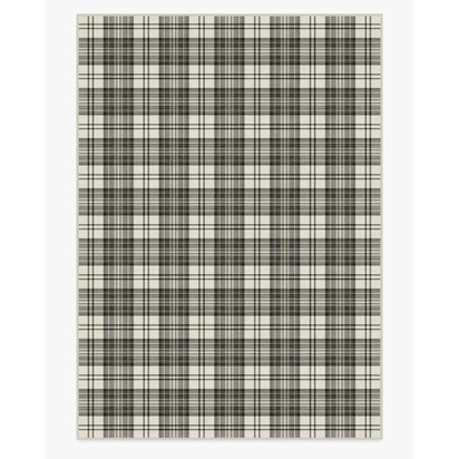 Dress Stewart Tartan Black & Ivory Rug - 305 x 425 cm - All-In-One Rug