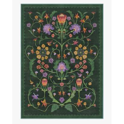 Protea Forest Green Rug by Iris Apfel - 305 x 425 cm - All-In-One Rug