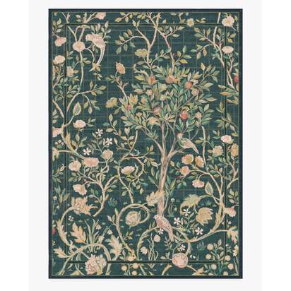 Melsetter Teal Green Rug by Morris & Co. - 305 x 425 cm - All-In-One Rug
