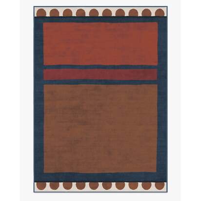 Nina Indigo & Rust Rug by Jungalow - 305 x 425 cm - All-In-One Rug
