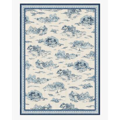 Provence Toile Delft Blue Rug - 305 x 425 cm - All-In-One Rug