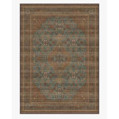 Rowan Teal Blue & Copper Rug - 305 x 425 cm - All-In-One Rug