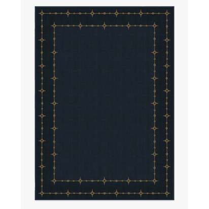 Sparkle Border Dark Navy Rug - 305 x 425 cm - All-In-One Rug