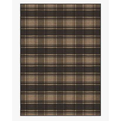 Easton Plaid Charcoal & Natural Rug - 305 x 425 cm - All-In-One Rug