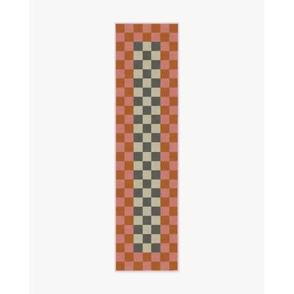 Checker Border Pink & Orange Rug by Jonathan Adler - 305 x 425 cm - All-In-One Rug