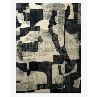 Riven Charcoal & Cream Rug - 305 x 425 cm - All-In-One Rug