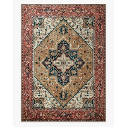 Santiago Camel & Scarlet Rug - 305 x 425 cm - All-In-One Rug