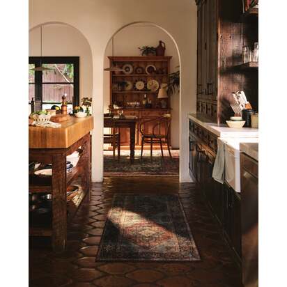 Santiago Crimson & Light Blue Rug - 305 x 425 cm - All-In-One Rug