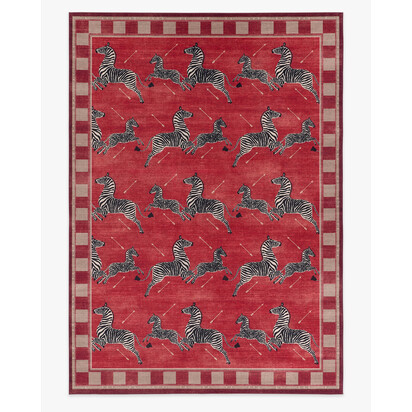 Zebras Red Rug by Scalamandré - 305 x 425 cm - All-In-One Rug