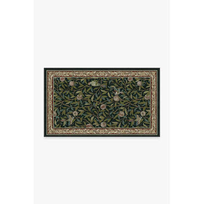 Bird & Pomegranate Teal Green Rug by Morris & Co. - 305 x 425 cm - All-In-One Rug
