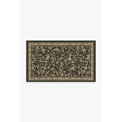 Bird & Pomegranate Soft Black Rug by Morris & Co. - 305 x 425 cm - All-In-One Rug