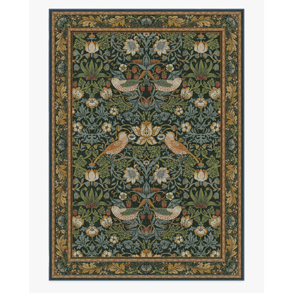 Strawberry Thief Indigo Rug by Morris & Co. - 305 x 425 cm - All-In-One Rug
