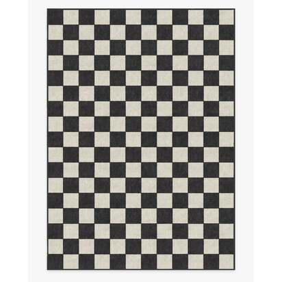 Jaque Checkered Black Rug - 305 x 425 cm - All-In-One Rug