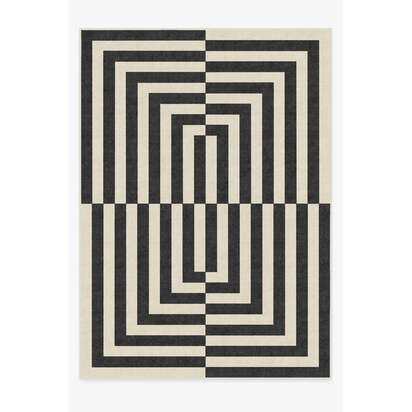 Op Art Charcoal Rug by Jonathan Adler - 305 x 425 cm - All-In-One Rug