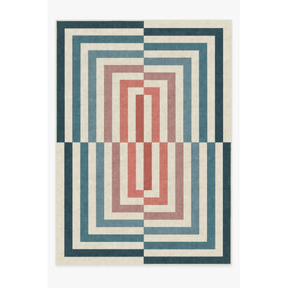 Op Art Teal Rug by Jonathan Adler - 305 x 425 cm - All-In-One Rug