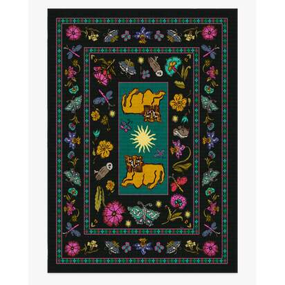 Lion’s Cub Charcoal Multicolour Rug by RIXO - 305 x 425 cm - All-In-One Rug