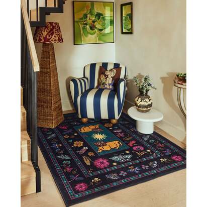 Lion’s Cub Charcoal Multicolour Rug by RIXO - 305 x 425 cm - All-In-One Rug