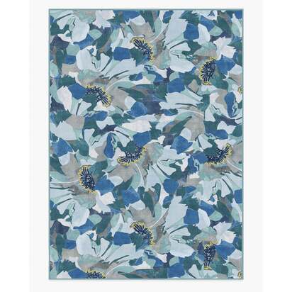 Peony Promenade Slate Blue Rug by Liberty - 305 x 425 cm - All-In-One Rug