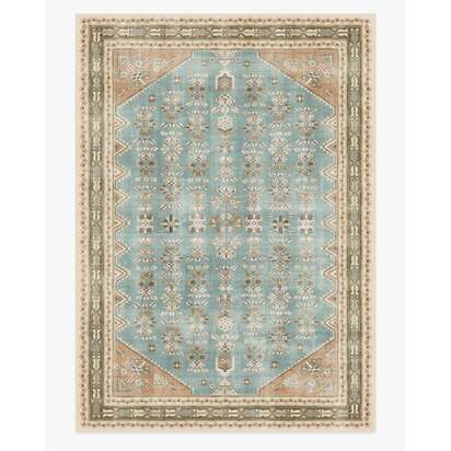 Pradera Blue & Terracotta Rug - 305 x 425 cm - All-In-One Rug