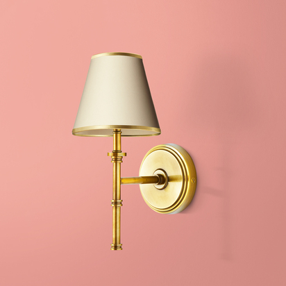 Single Chukka Wall fitting in antiqued brass