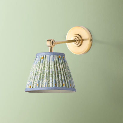 Elbow wall fitting IP44 in antique brass