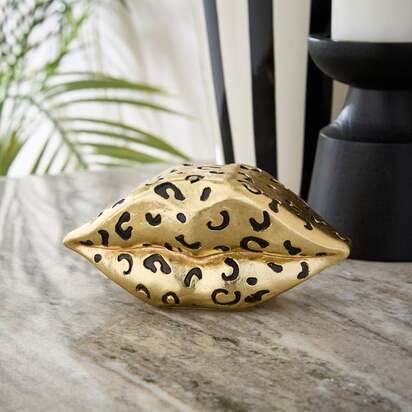 Leopard Print Lips Ornament