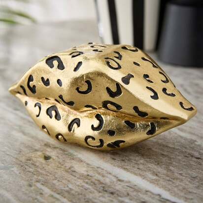 Leopard Print Lips Ornament