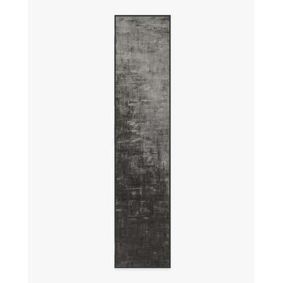 Impasto Greyscale Flatwoven Rug - 75 x 365 cm - Rug + Pad System