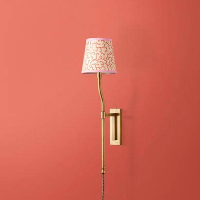 Mason wall fitting in antique brass