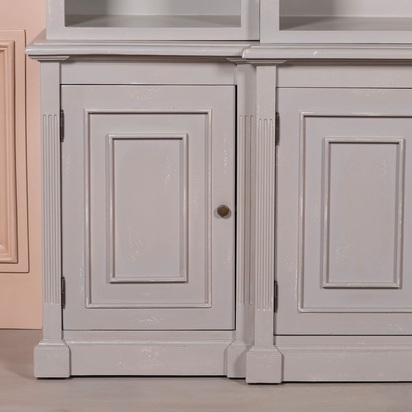 Distressed Bookcase Display Cabinet