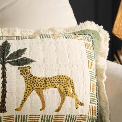 Matelesse Leopard Cotton Rectangle Cushion Cover