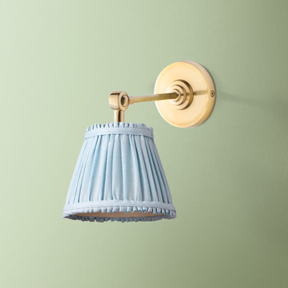 Elbow wall fitting IP44 in antique brass