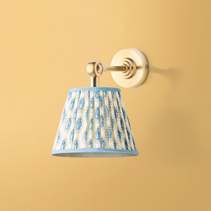 Mini elbow wall fitting IP44 in antique brass